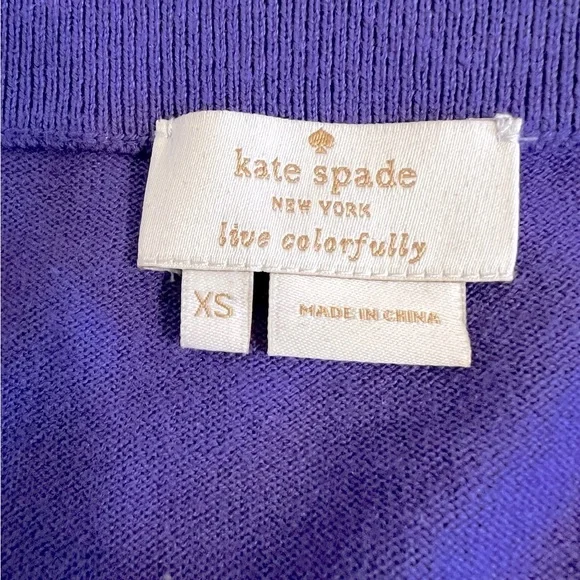 Kate Spade Purple Cardigan with Rhinestones Size XS - Picture 2 of 14